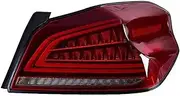 CLZCNQLX Car Styling for Tail Lamp Compatible for Subaru WRX 2013-2020 Tail Light Impreza Rear Fog Brake Turn Signal Automotive Accessories(Red)