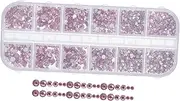 EXAOMBLE Cherry Blossom Flatback Rhinestones for Nail Art and DIY Crafts Durable Nail Gems for Face Body and Tumbler Decoration for Creative Projects