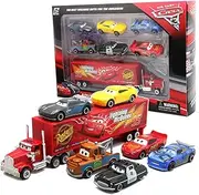 [Flmenunu] Movie Car Toy 1:55 The King& Chick Hicks & Mack Truck Uncle Diecast Vehicle Toys Set (McQueen Uncle 1.0 02)