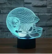 3D LED illusion Jacksonville Jaguars Helmet USB 7Color Night Light Lamp Bedroom