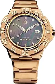 [NOVE] Trident Automatic - Swiss Made Ultra Slim Dive Watches for Men & Women, 13.05mm Thin, 200m Water Resistant, Date Calendar, Automatic, Three Lever Stoppers, Stainless Steel Band, 46mm Watches