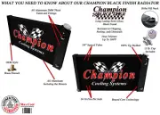 Rel 3 Row DP Black Finish Radiator 17x28",1.5,1.75-1965-1974,1979-82 Eldorado LS