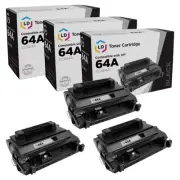 Compatible Replacement for HP 64 64A Toner CC364A Standard Yield (Blk, 3-pack)