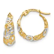 14K Two-Tone Gold Earrings