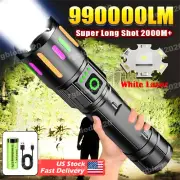 Super Bright LED Flashlight Mini Lazer Zoom Tactical Troch Lamp USB Rechargeable