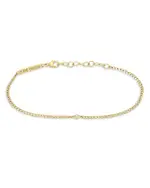 Zoe Chicco 14K Yellow Gold Floating Diamonds Diamond Curb Link Bracelet