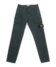 Stone Island Junior Compass-Badge Tapered-Leg Trousers 8Y,12,14Y,10Y Black