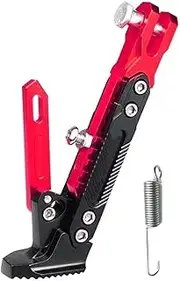 Motorcycle Rear Wheel Stand Motorbike Kickstand Kick Bicycle Adjustable Metal Foot Side Stand Supportor Parking Motorcycle Accessories Lift Stand(Red)