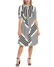 Gracia Tie Front Shirtdress