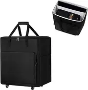 Buwico Desktop PC Computer Travel Storage Carrying Case Bag with Wheels for Computer Main Processor Case, Monitor, Keyboard and Accessories (24 Inch)