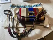 TORY BURCH Multicolor Alastair Eel Stripe Handbag Shoulder Bag NWT Sleeper