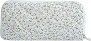 [JOVAKIT] Quilted Makeup Brush Holder Travel Cosmetic Bag for Women, Floral Coquette Cotton Makeup Brush Case Toiletry Zipper Make Up Pouch, Travel Storage Organizer Pouch, Purple Floral