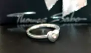 Thomas Sabo Ring Heart Silver Gold Diamond Gr.54 New with Box 198€