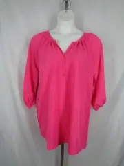 Mud Pie Pink Reese Tunic Top Size Large (12-14) New