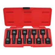 Impact Spline Bits Socket Set 9pc M5 - M16 SNCM - V Steel