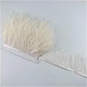 QR 1M 5M 10Meter 8-10CM White Ostrich Feather Trims Natural Black Ostrich Feather for Crafts Ribbon Fringe for Skirt DIY Clothing D19 (Color : 18, Size : 10 Meters)