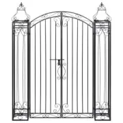 vidaXL Ornamental Garden Gate Wrought Iron 122x20.5x160 cm