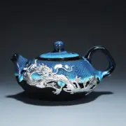 Kiln Glaze Teapot Tea Set Single Pot Silver Decoration Teapot Ceramic Teapot