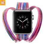 蝦哥| 小羊皮 蘋果手錶錶帶 蘋果手錶錶帶 APPLEWATCH 蘋果手錶 蘋果錶帶 錶帶 雙圈彩虹小羊皮錶帶