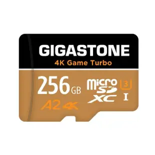 【GIGASTONE 立達】Game Turbo microSDXC U3 A2 4K 256GB資料救援記憶卡(支援DJI/GoPro/空拍機/運動攝影機)