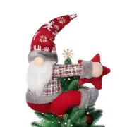Christmas Tree Topper Decorations，22.3 Inch Gnome Christmas Tree Star Topper，...
