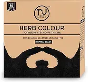 Reneu Herbals Herbal Beard & Moustache Hair Colour | Beard Dye For Sensitive Skin | Natural & Organic Beard Color for Men | Natural Black- 50 GM