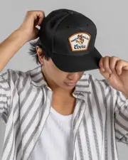 [Brixton] Brixton Men's Coors Omaha Snapback Cap in Black One Size Black