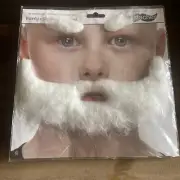 Mustaches Self-Adhesive for Carnival Costume white beard