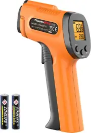 TP30 Orange Infrared Thermometer Gun, Laser Thermometer for Cooking, Oven, Gridd