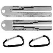 2Pcs Shingle Gauge Woodworking Stainless Steel Roof Shingle Measuring Ruler~;