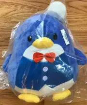 NWT Tuxedo Sam 13" Penguin Retro Style Standard Stuffed Plush Blue Toreba Sanrio