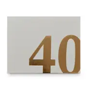 40th Guest Book Rose Gold Text Novelty Birthday Signing Decor Notepad 27x19cm