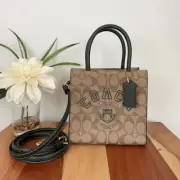 NWT Coach Mini Cally Crossbody In Signature Canvas With Varsity Motif