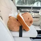 Plush Car Tissue Holder Cartoon Tissue Storage Bag Car Accessories