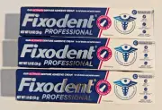 FIXODENT 1.8 OZ EACH DENTURE ADHESIVE CREAM (Pack of 3 Tubes)