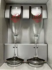 hortense b hewitt co 40th anniversay flute glasses