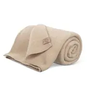 Lucero Variegated Undyed 100% Wool Blanket - Heavyweight, Warm, Machine Beige