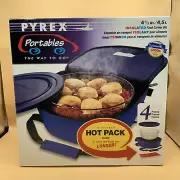 Vintage Pyrex Portables 5 Piece 4.5 Qt Round Dish Vintage