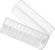 Didiseaon Manicure Case Nail Drill Bits Storage Box 30 Holes Nail Drill Bit Case Holder Clear Display Rack