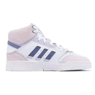 【adidas 愛迪達】休閒鞋 Drop Step XL W 女鞋 粉紅 藍莓紫 麂皮 高筒 三葉草 愛迪達(FZ5722)