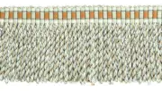 Bullion Fringe Trim with Woven Header, Color# VL05 - Light Sand Blue [5 Yards]