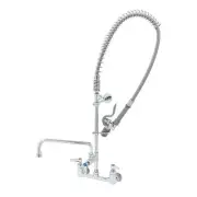New*T&S EasyInstall Wall Mounted Pre-Rinse Faucet with 8" Center B-0152-14-CRBCT