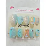 EMMA NAIL星光下的飛舞蝴蝶美甲片、穿戴甲片、假指甲貼片、手工穿戴甲、可拆式穿戴甲片