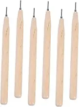 6pcs Wooden Paper Quilling Pen Set DIY Quilling Craft Tools Stainless Steel Slotted Paper Roller