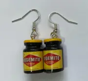 Fun 3D vegemite jar acrylic dangle earrings Australia Day free postage