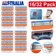 16/32PCS 5 Proglide Shaving Razor Blades Refills Compatible for Gillette Fusion