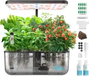 Hydroponics Growing System,12 Pods Indoor Herb Garden Kit with Grow Light, 5 L T