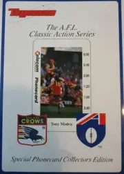 4 consecutive Mint Telstra Telecom Phonecard Pack Tony Modra Adelaide Crows AFL