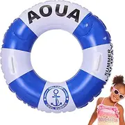 Adult Pool Float, Swim Ring - Tossable Floating Device with Handle Swimming Tube, Thick Pool Tube, Beach England Style Swim Tube for Women Men