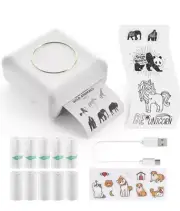 Mini Portable Thermal Printer Instant Sticker Printer Printing Inkless Wireless